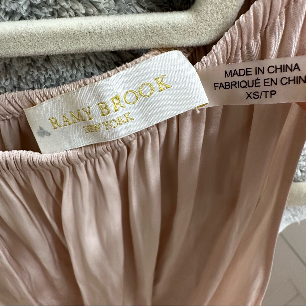 Ramy Brook Sleeveless Lauren High Neck Blouse, Light Pink Blush, Sz Extra Small - Picture 12 of 13